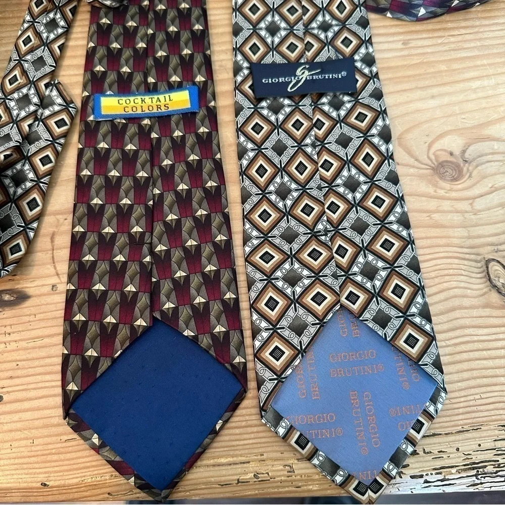 Bundle of two mens silk ties